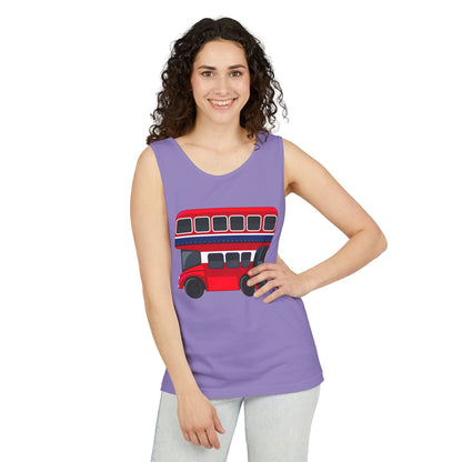 Unisex Garment-Dyed Tank Top - London Transport English Bus