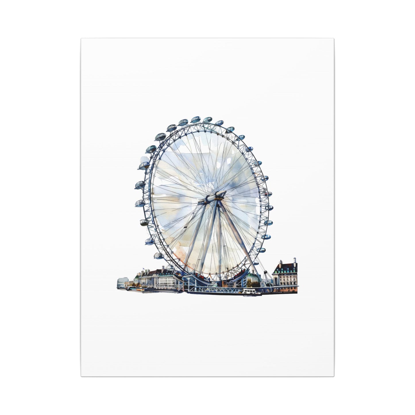 London Eye Canvas Print, Wall Art Decor, Travel Gift, Home Decoration, Unique Art Piece
