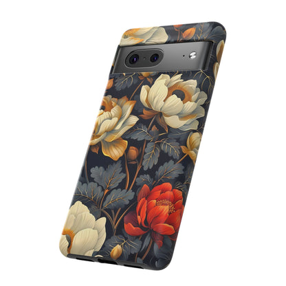 Floral Phone Case - Tough Cases, Stylish Mobile Cover, Flower Design, Holiday Gift, Trendy Accessory, Eco-Friendly Case