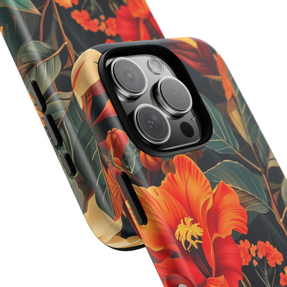 Tough Floral Phone Case | Tropical Vibe, Gift for Nature Lovers, Summer Beach Accessory, Floral Pattern, Trendy Phone Accessories