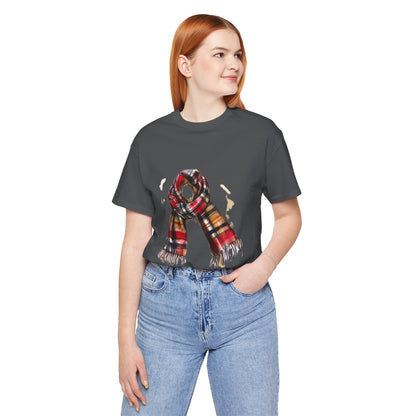 Unisex Jersey Short Sleeve Tee - Classic British Plaid Scarf Design