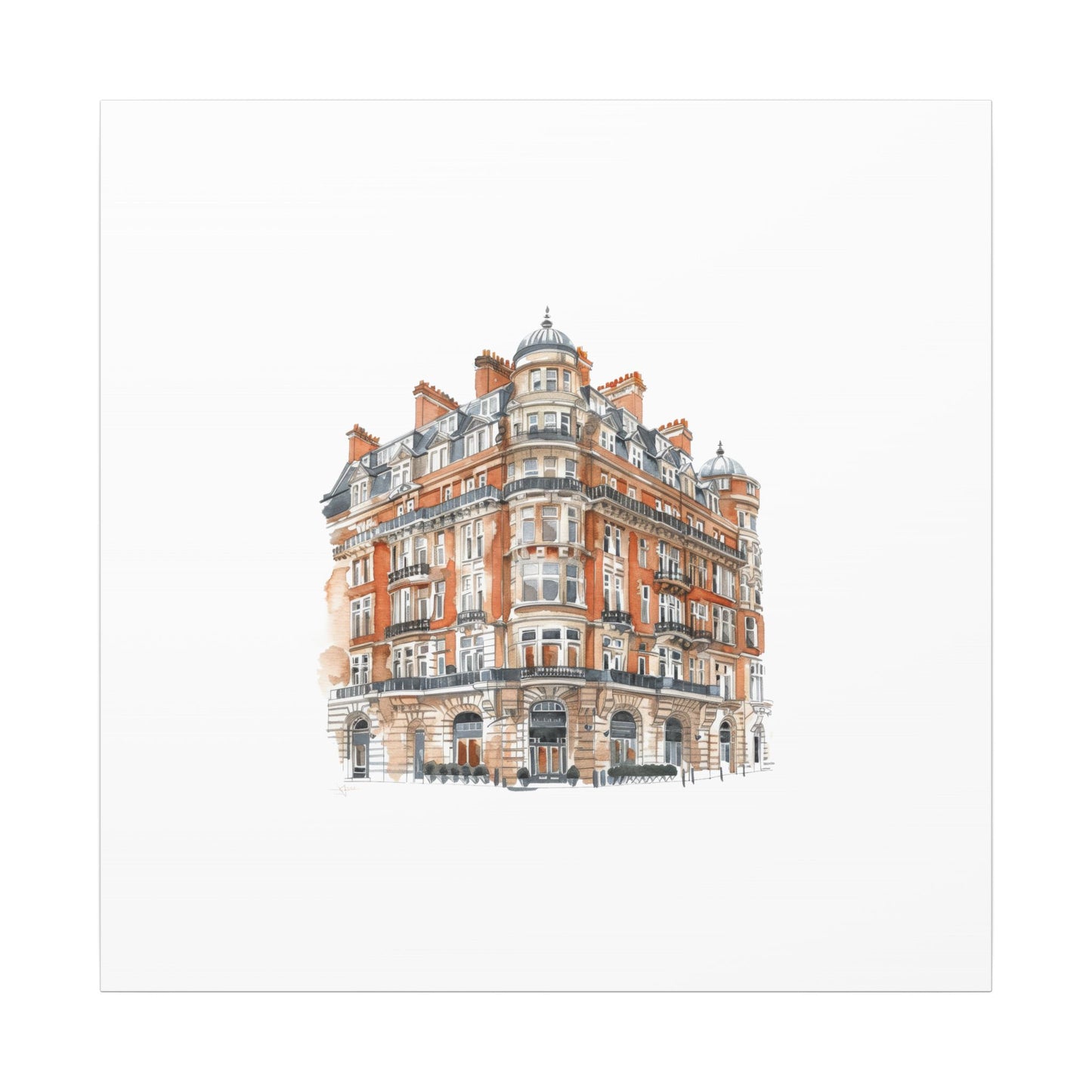 Artistic Matte Canvas Print of Historic Building, Wall Art Decor, Home Interior, Unique Gift, Fine Art, Architecture Lover, Urban Design