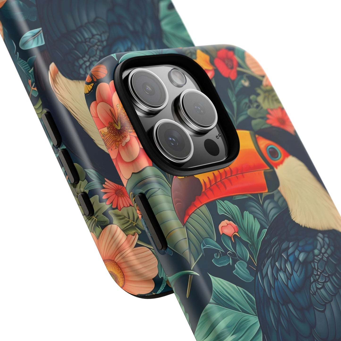 Tropical Toucan Phone Case - Cute Animal Design, Nature Lover Gift, Floral Pattern, Bird Lover Accessory, Summer Vibes
