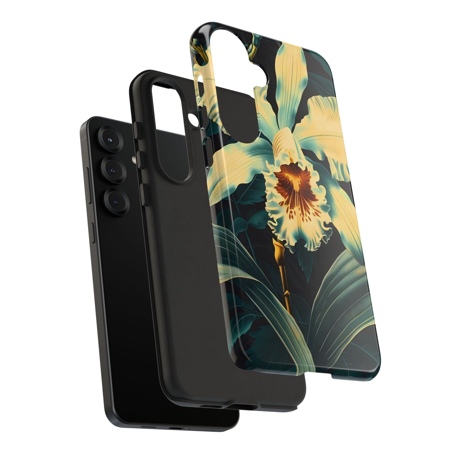 Floral Phone Case - Tough Cases with Orchid Design, Durable Smartphone Cover for Nature Lovers, Floral Gift for Her, Botanical [...]