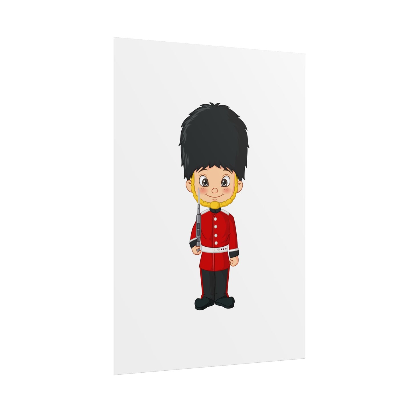 Whimsical Soldier Rolled Poster Art, Children's Room Decor, Cute Wall Art, Nursery Wall Hanging, Gift for Kids