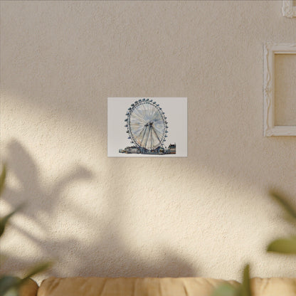 London Eye Canvas Print, Wall Art Decor, Travel Gift, Home Decoration, Unique Art Piece
