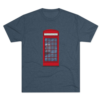 Iconic British Public Telephone - Classic Red Phone Box Unisex Tri-Blend Crew Tee