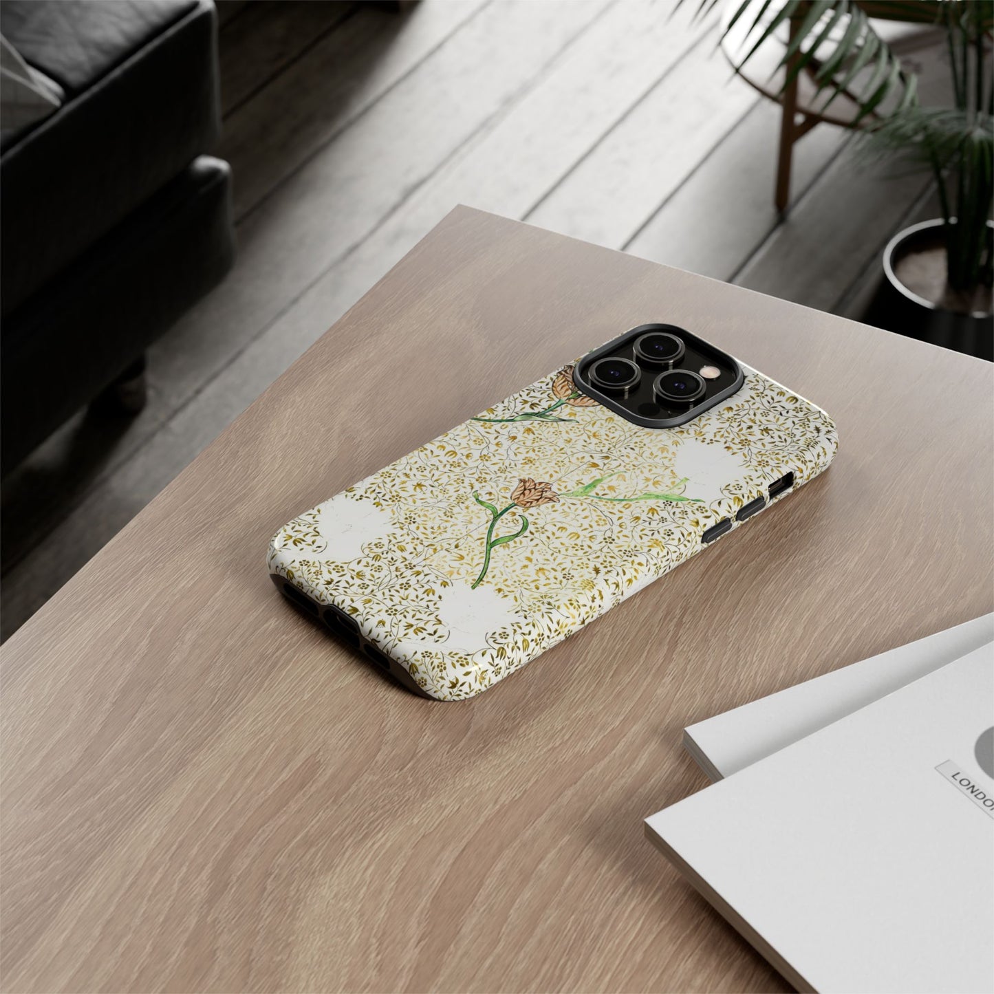 Elegant Floral Phone Case, Tough Cases for iPhone, Stylish Smartphone Cover, Protection with Floral Art, Unique Gift for Her