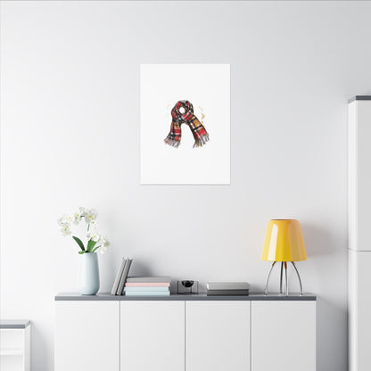 Autumn Scarf Canvas Art Print | Cozy Home Décor, Gift for Fall Lovers, Seasonal Wall Art, Unique Interior Design