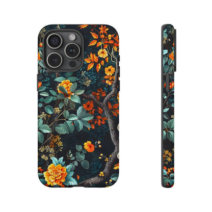 Floral Phone Case | Tough Cases, Protective Cover, Gift for Her, Autumn Vibes, Floral Phone Accessory, Unique Design