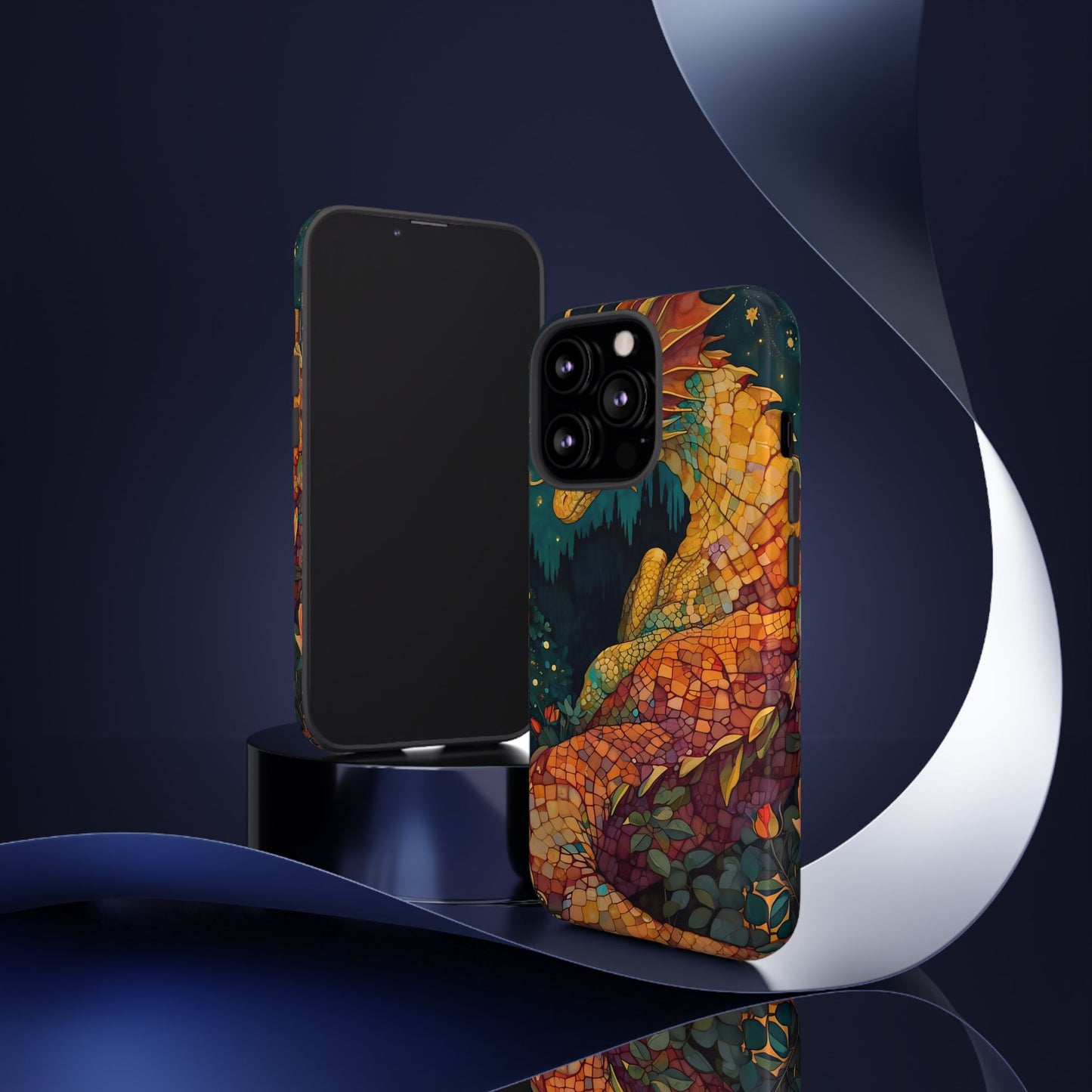 Dragon Art Phone Case, Tough Phone Cover, Fantasy Gift, Unique Mobile Accessory, Dragon Lover Gift, Stylish Protection