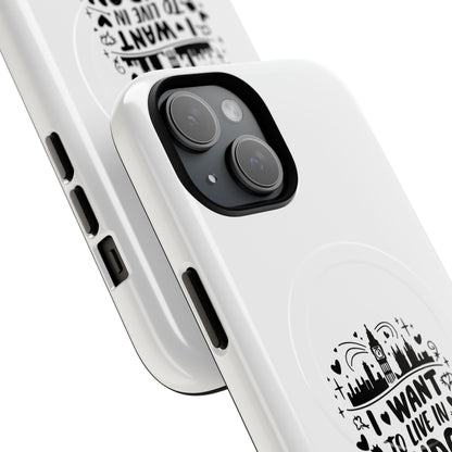 Stylish Tough Magnetic Phone Case - ‘I Want to Live in London’ | Ideal Gift for Travelers, Phone Accessory, Holiday Present, City Lovers