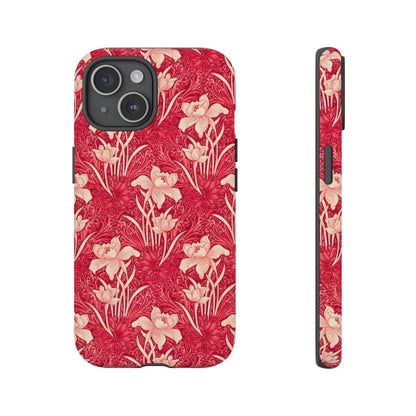 Floral Tough Phone Case - Durable, Stylish Accessory, Perfect Gift for Her, Floral Pattern, Customizable, Ideal for Daily Use