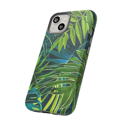 Tropical Phone Case - Durable Green Leaf Design, Eco-Friendly Gift, Trendy Accessory, Nature Lover's Case, Summer Vibes
