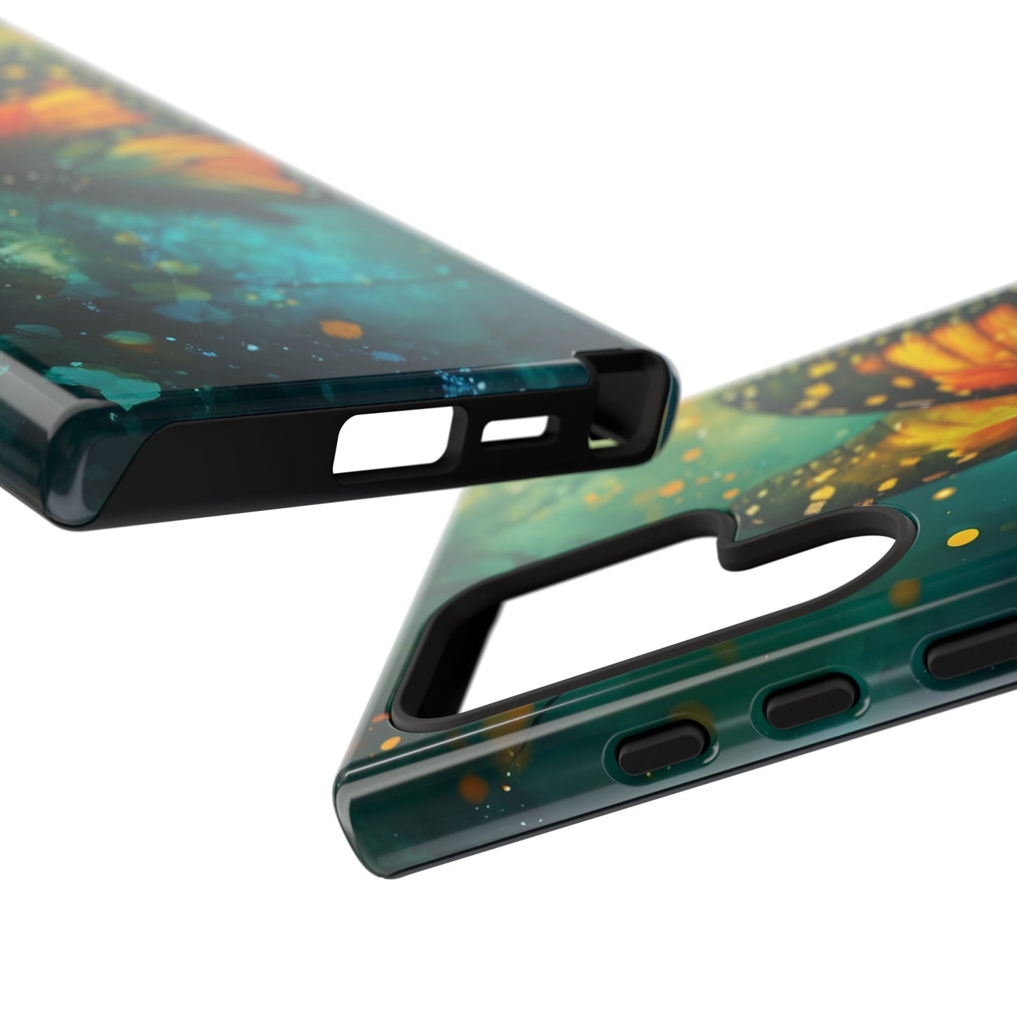 Colorful Butterfly Phone Case, Tough Cases for iPhone and Samsung, Cute Tech Accessories, Nature Lovers Gift, Vibrant Floral Design
