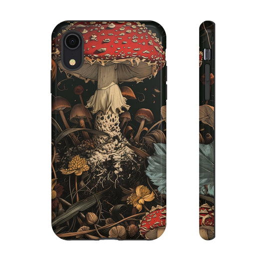 Mushroom Phone Case, Tough iPhone Cover, Nature Lover Gift, Unique Cell Phone Accessory, Fungi Art Design, Eco-Friendly Protection