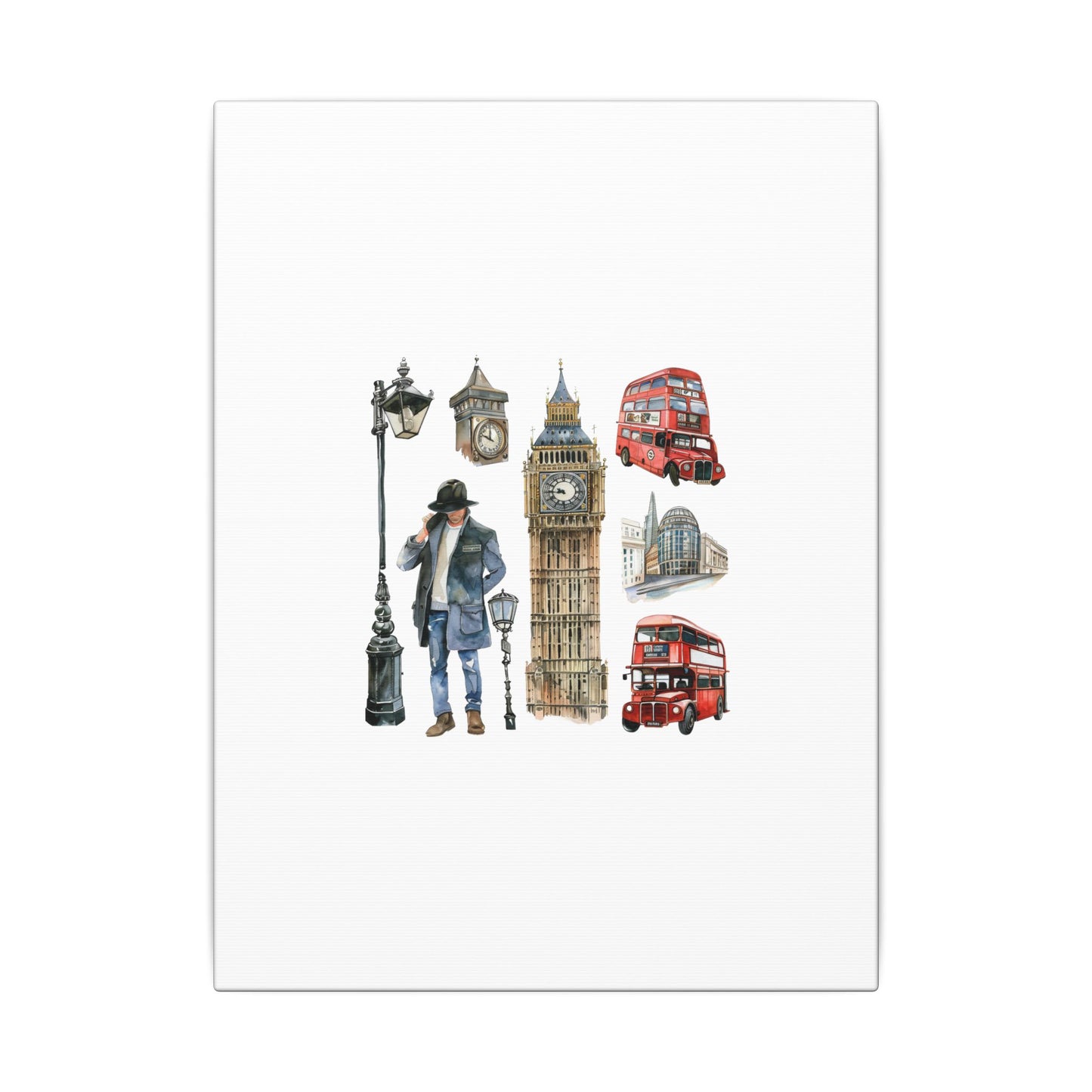 Canvas Art Print, London Skyline, Home Decor, Wall Art, Gift Idea, Travel Memories, Modern Wall Art