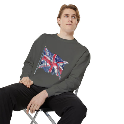 Unisex Garment-Dyed Sweatshirt Trendy - British Flag