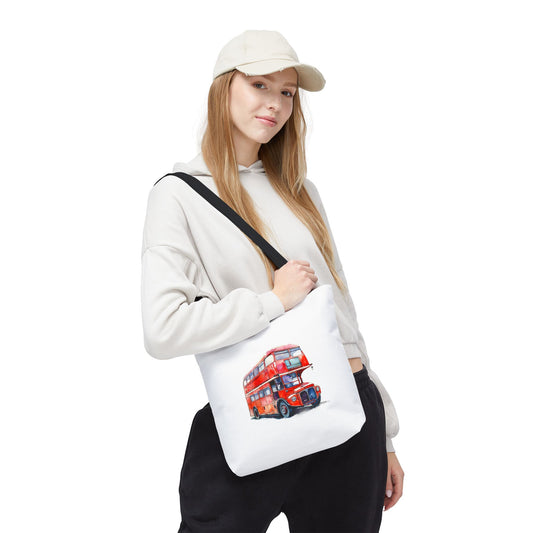 Charming Red Double Decker Bus Tote Bag, Eco-Friendly Carryall, Perfect for Commuters, Travel Lovers, Gift for Holidays, Art Lovers, [...]