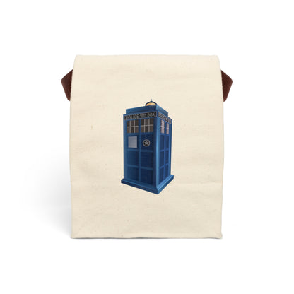 The TARDIS Taproom Canvas Lunch Bag With Strap