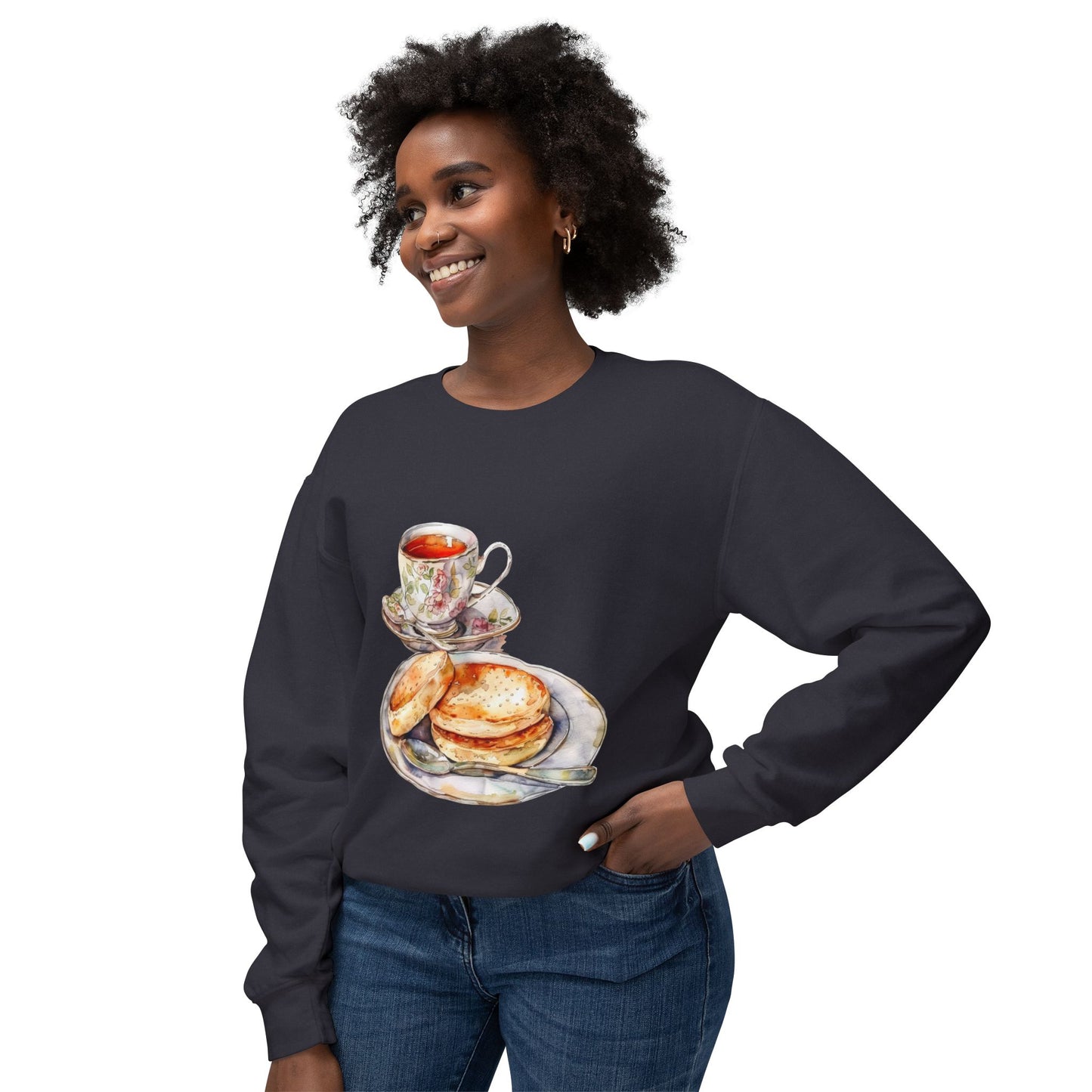 Unisex Lightweight Crewneck Sweatshirt - A Taste of the Crown - British Royal Food Heritage