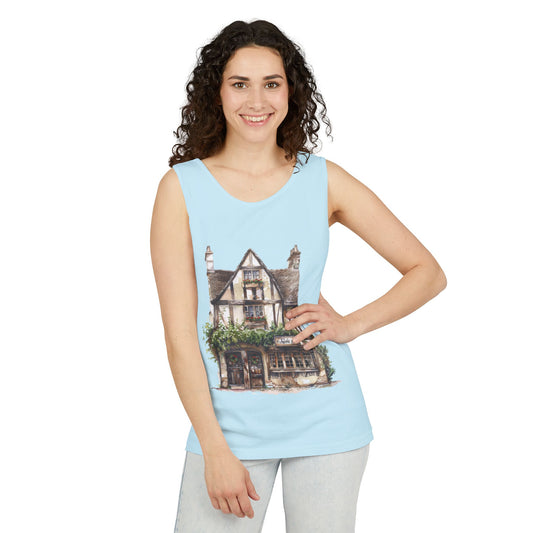 Unisex Garment-Dyed Tank Top - Charming British House