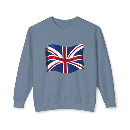 Unisex Lightweight Crewneck Sweatshirt - Classic UK Flag