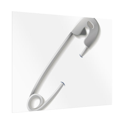 Minimalist Safety Pin Wall Art, Modern Decor, Unique Gift, Home Aesthetic, Art Print, Rolled Poster, Contemporary Interior Design