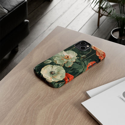 Floral Phone Case - Tough Cases, Botanical Design, Gift for Friends, Trendy Mobile Cover, Personalized Phone Accessory