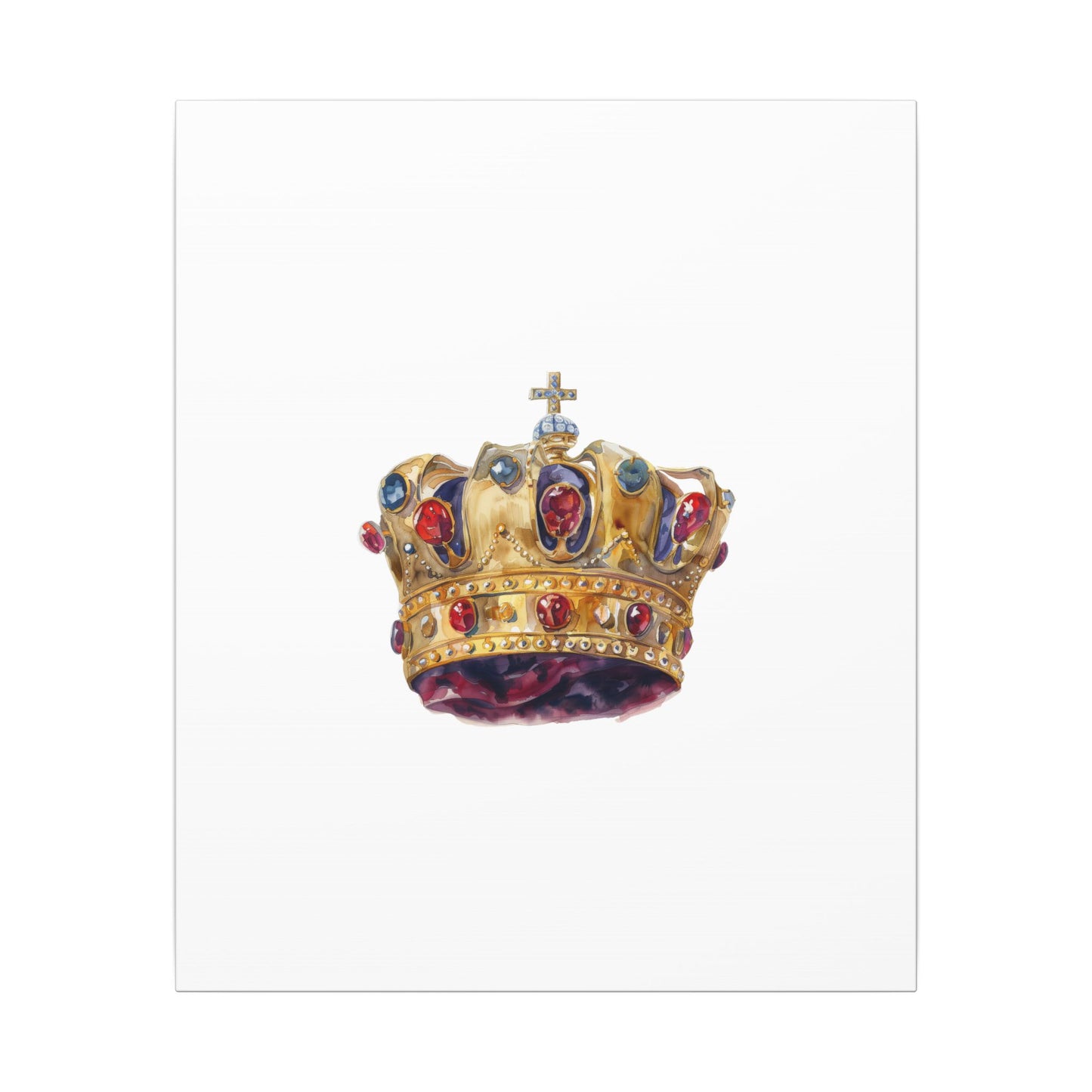 Crown Art Print, Royal Wall Decor, Matched for Home or Office, Gift for Art Lovers, Unique Royalty Artwork