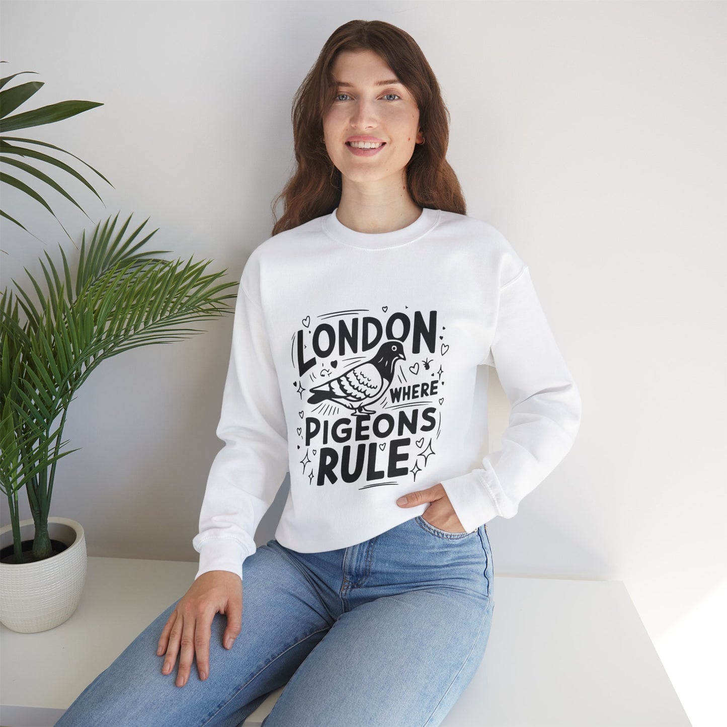 Unisex Heavy Blend™ Crewneck Sweatshirt - Pigeons Rule in London