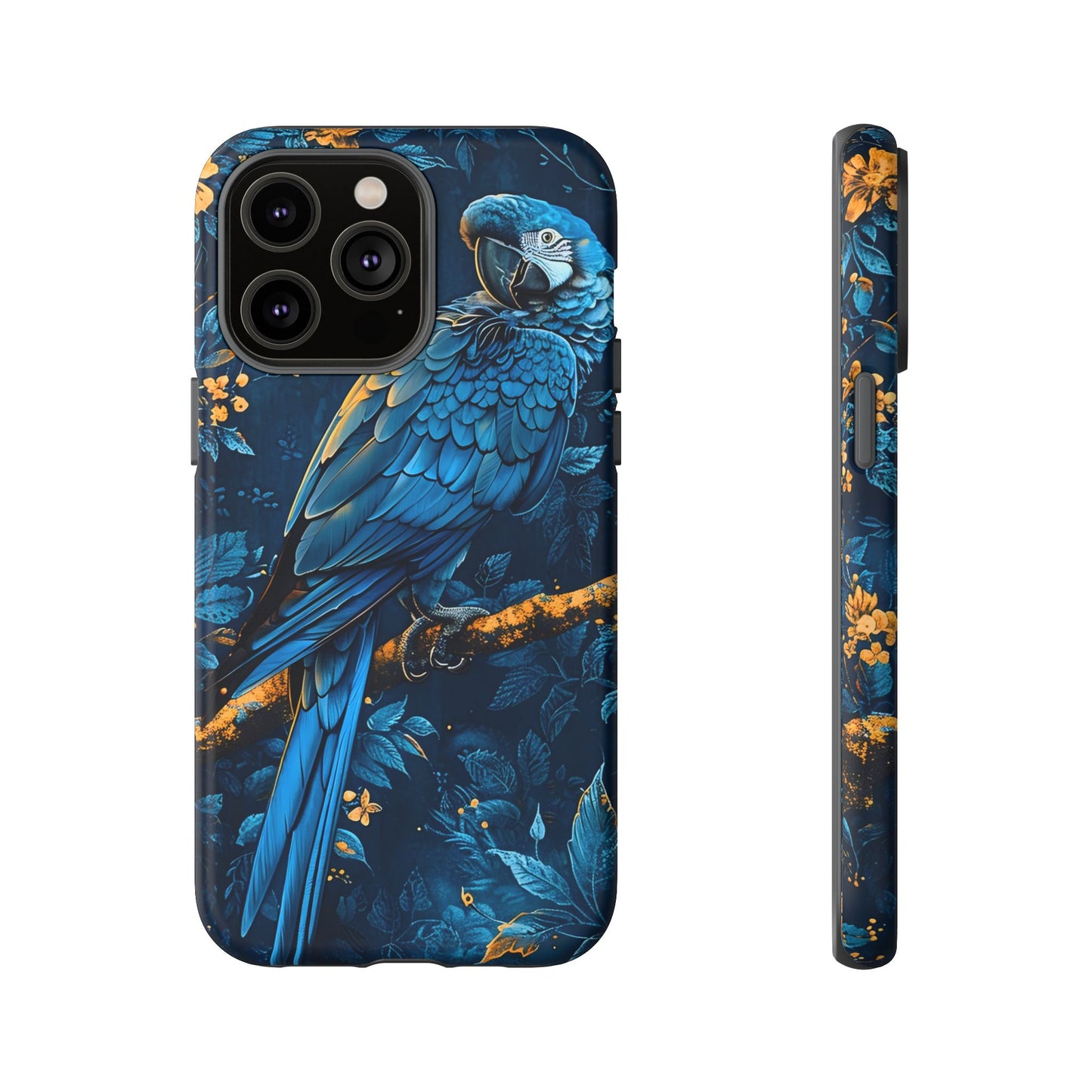 Tough Cases - Vibrant Blue Parrot Phone Case, Tropical Bird Phone Cover, Nature Lover Gift, Eco-Friendly Accessories, Unique Wildlife Decor
