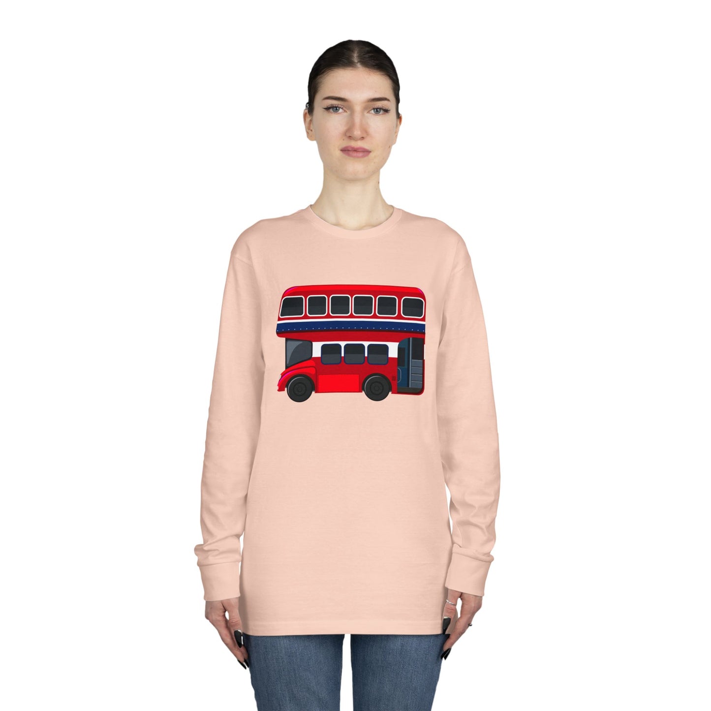 Long Sleeve Crewneck Tee - London Transport English Bus