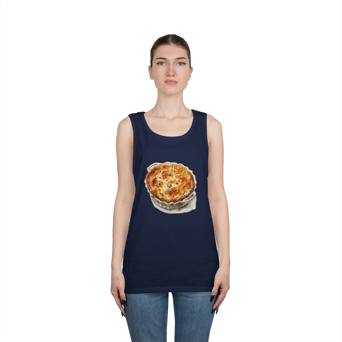 Unisex Heavy Cotton Tank Top - Gourmet Food Art Print for Kitchen Decor