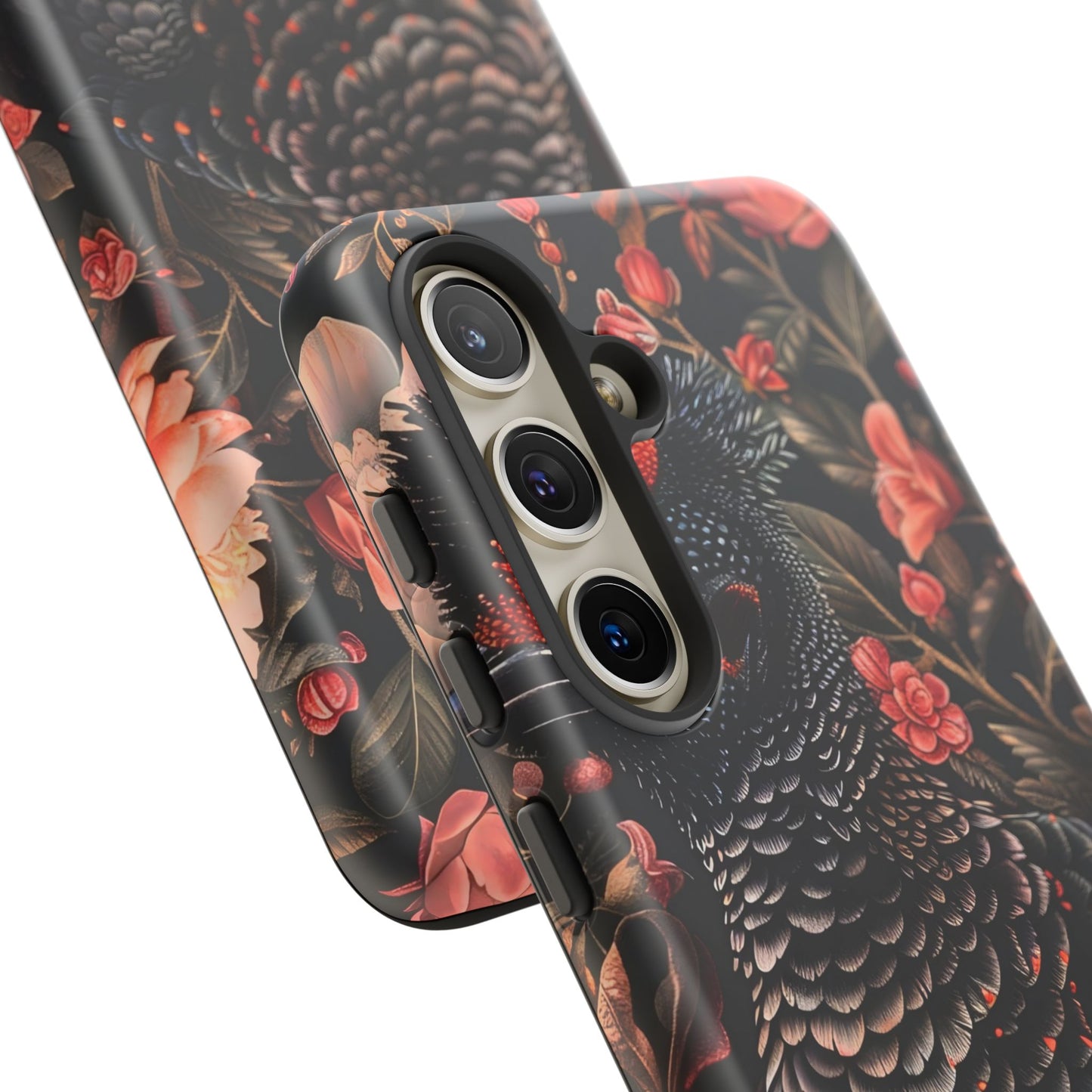 Tough Cases: Floral Design Phone Case, Stylish Protection for Your Phone, Unique Gift for Bird Lovers, Vibrant Floral Art, [...]