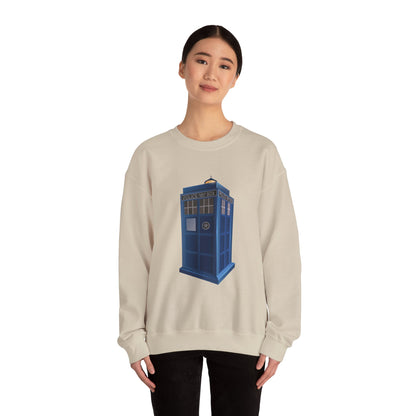 Unisex Heavy Blend™ Crewneck Sweatshirt - British Police Public Call Box - Iconic TARDIS Design
