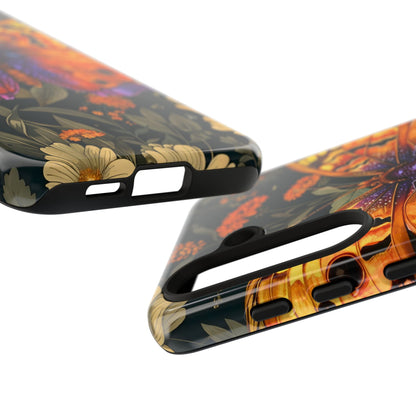 Butterfly Phone Case, Tough Cases for Nature Lovers, Vibrant Floral Design, Gift for Her, Cute Phone Accessories, Butterfly Artwork