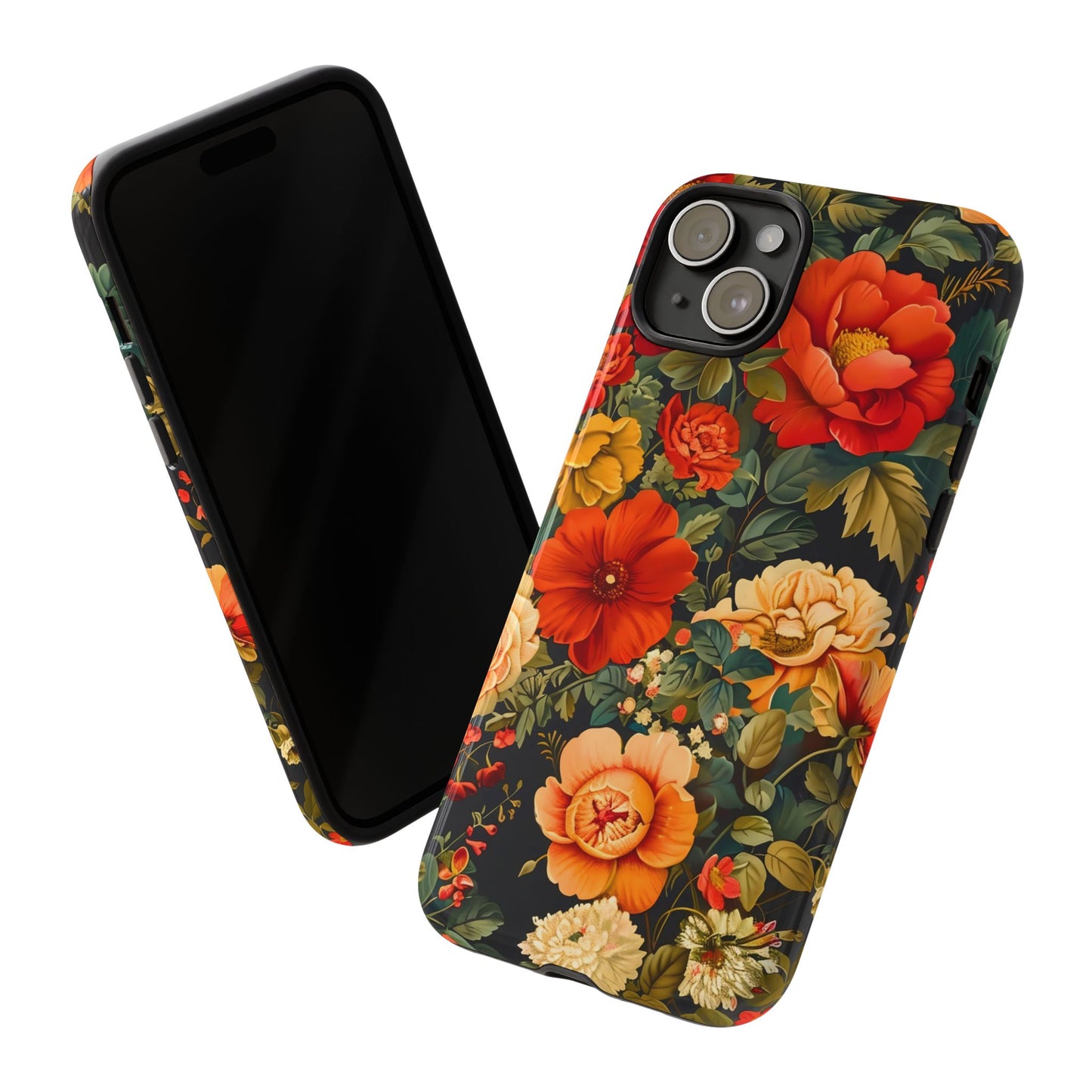 Floral Phone Case, Tough Cases, Decorative Tech Accessories, Gift for Her, Nature Lover Gift, Boho Style Case, Spring Floral Cover