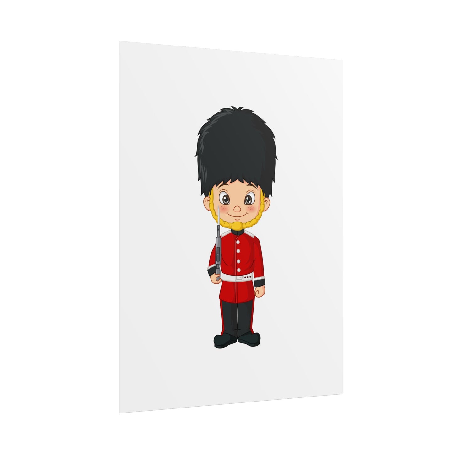 Whimsical Soldier Rolled Poster Art, Children's Room Decor, Cute Wall Art, Nursery Wall Hanging, Gift for Kids