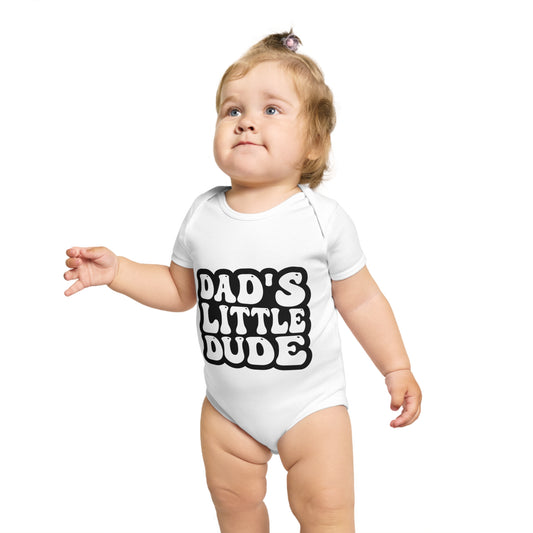 Funny Dad's Little Dude Baby Bodysuit | Cute Infant Clothing for New Dads