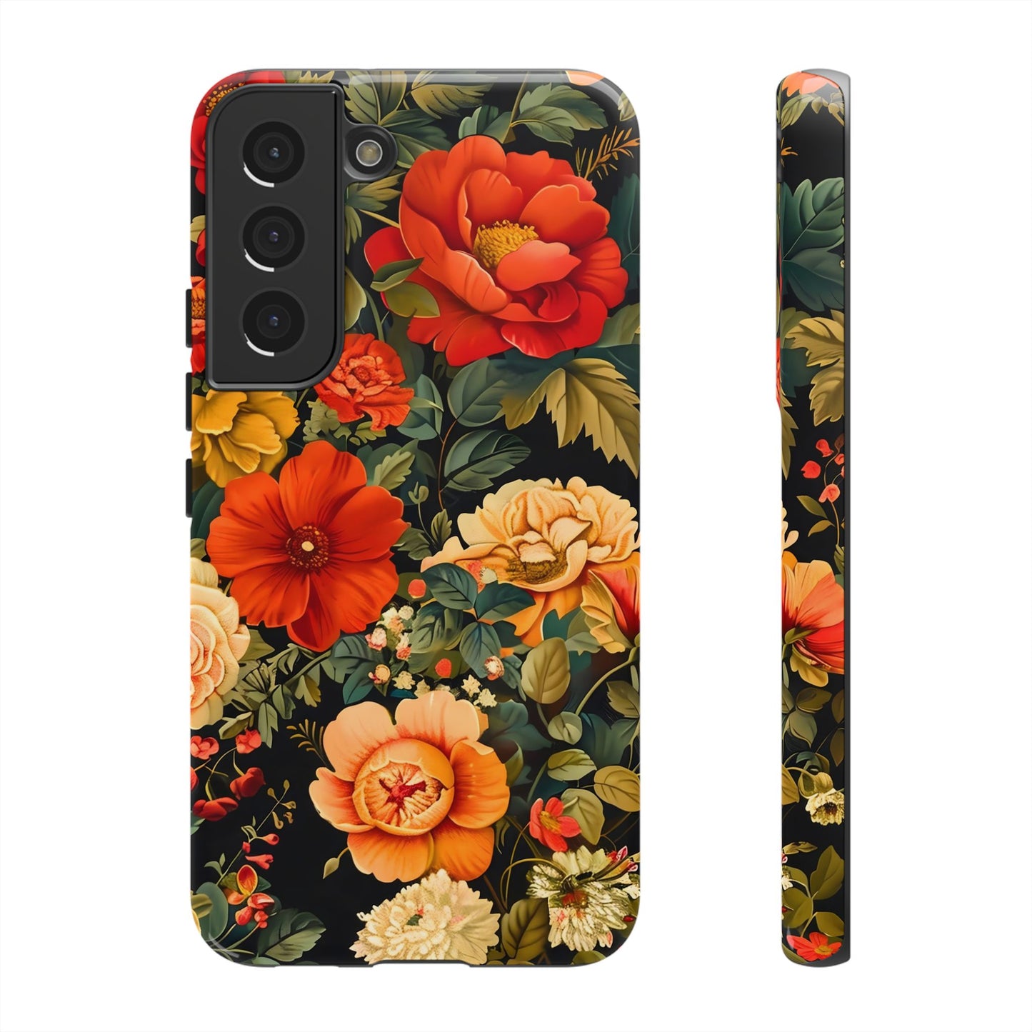 Floral Phone Case, Tough Cases, Decorative Tech Accessories, Gift for Her, Nature Lover Gift, Boho Style Case, Spring Floral Cover
