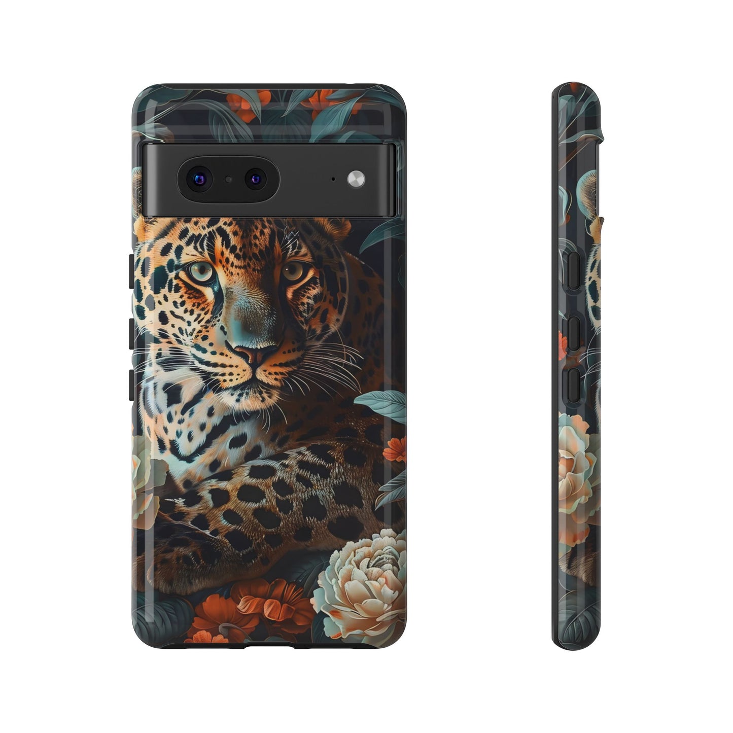 Wildlife Phone Case with Leopard Design | Tough Cases, Animal Prints, Floral Phone Cover, Gift for Nature Lovers, Unique Phone Accessories