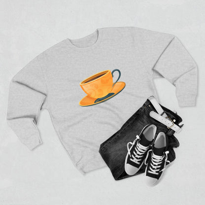Unisex Crewneck Sweatshirt - Elegant British Tea Cup Classic Tea Time Style