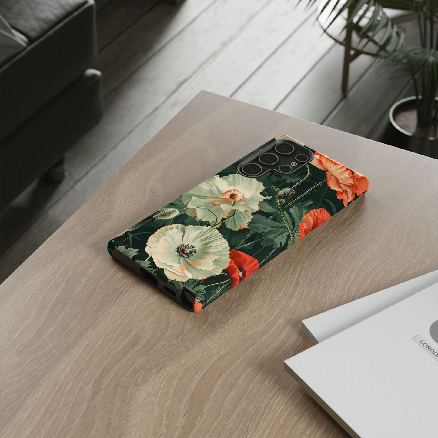 Floral Phone Case - Tough Cases, Botanical Design, Gift for Friends, Trendy Mobile Cover, Personalized Phone Accessory