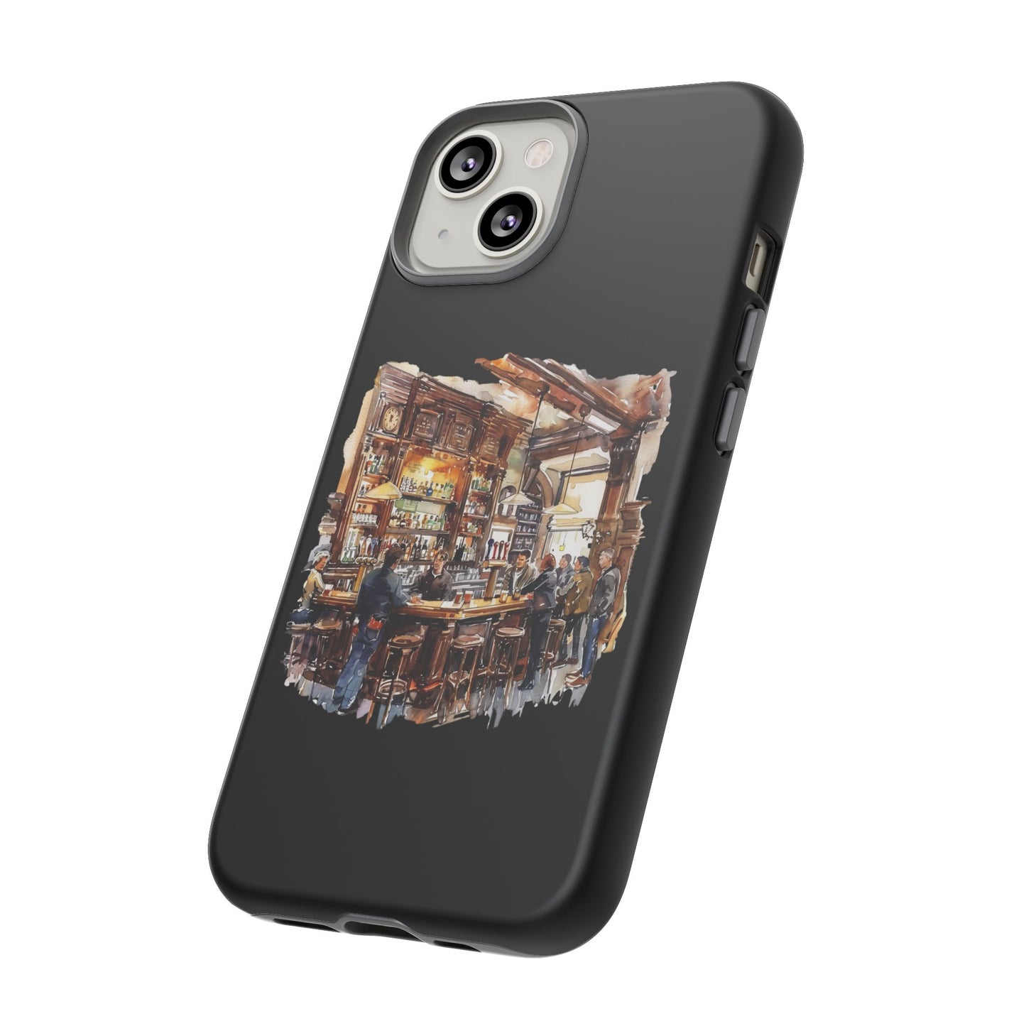 Artistic Phone Case - Cozy Pub Vibe, Trendy Smartphone Accessory, Gift for Friends, Modern Design, Durable Protection