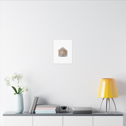 Artistic Matte Canvas Print of Historic Building, Wall Art Decor, Home Interior, Unique Gift, Fine Art, Architecture Lover, Urban Design