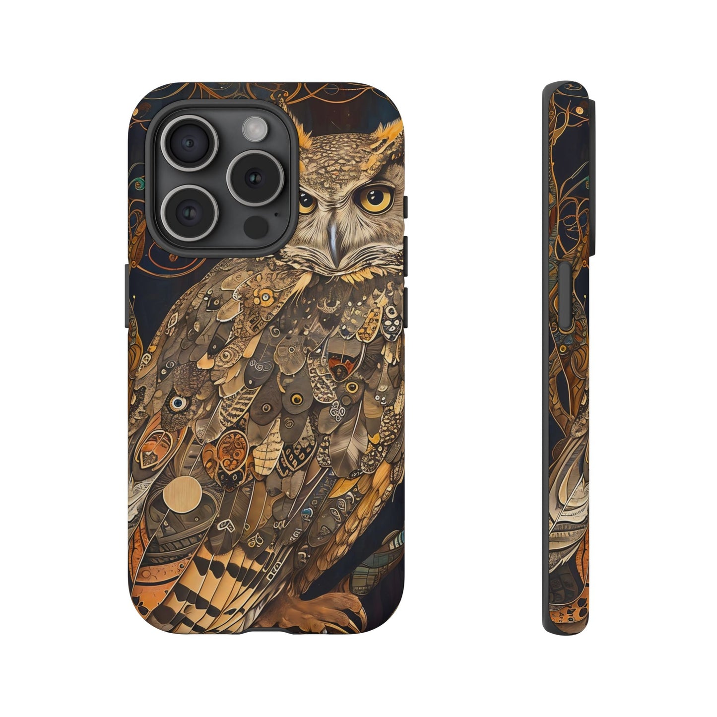 Owl Phone Case, Tough Cases for Nature Lovers, Artistic Owl Design, Bird Phone Cover, Unique Gift for Wildlife Enthusiasts