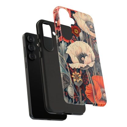 Floral iPhone Case, Tough Phone Cover, Artistic Protection, Flower Design, Unique Gift for Her, Phone Accessory, Trendy Tech