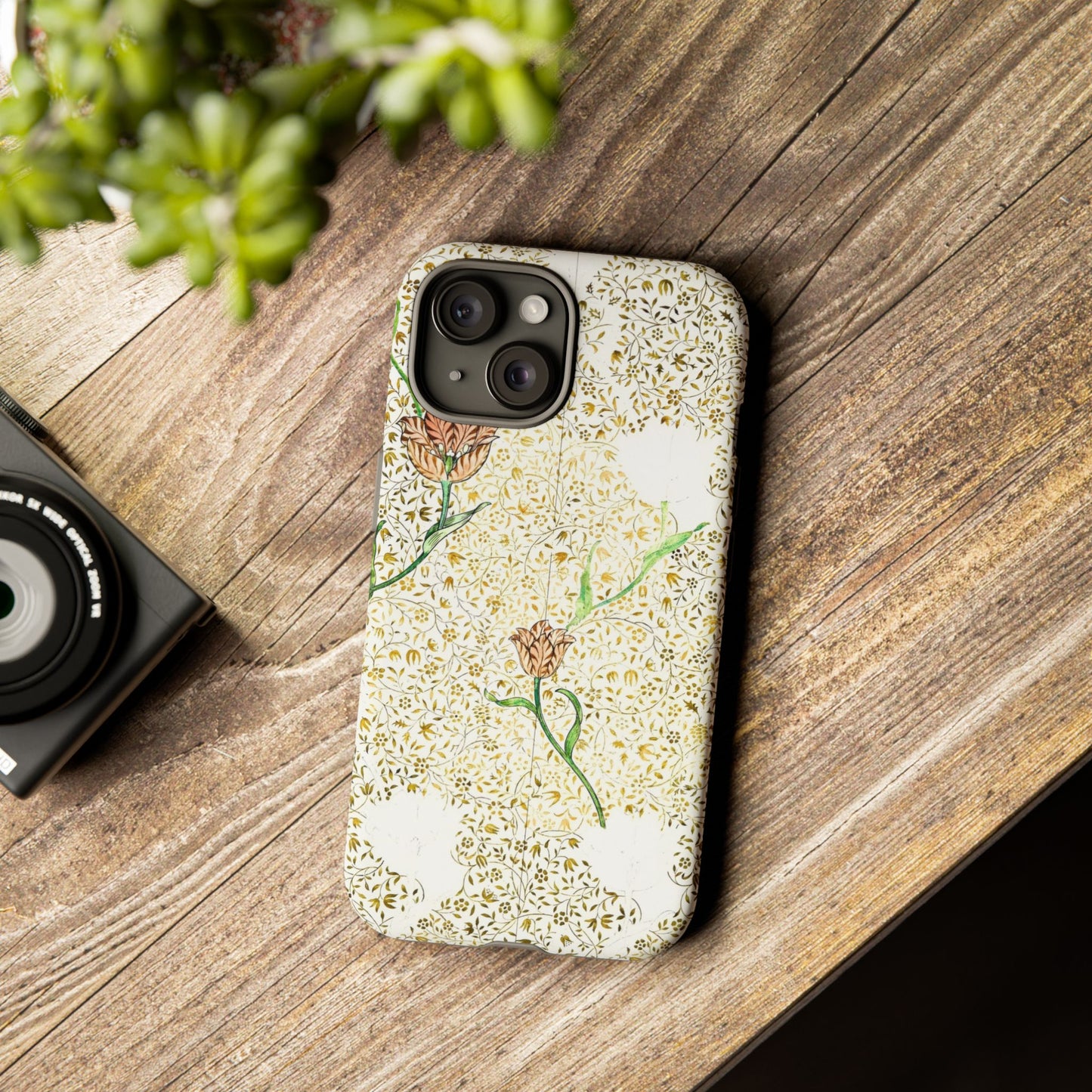 Elegant Floral Phone Case, Tough Cases for iPhone, Stylish Smartphone Cover, Protection with Floral Art, Unique Gift for Her