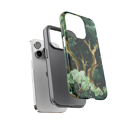 Forest Green Phone Case, Nature-Inspired Tough Cases, Eco-Friendly Gift, Outdoor Lover Accessory, Unique Phone Cover